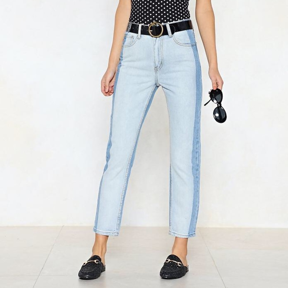 NastyGal Two-Tone Jean